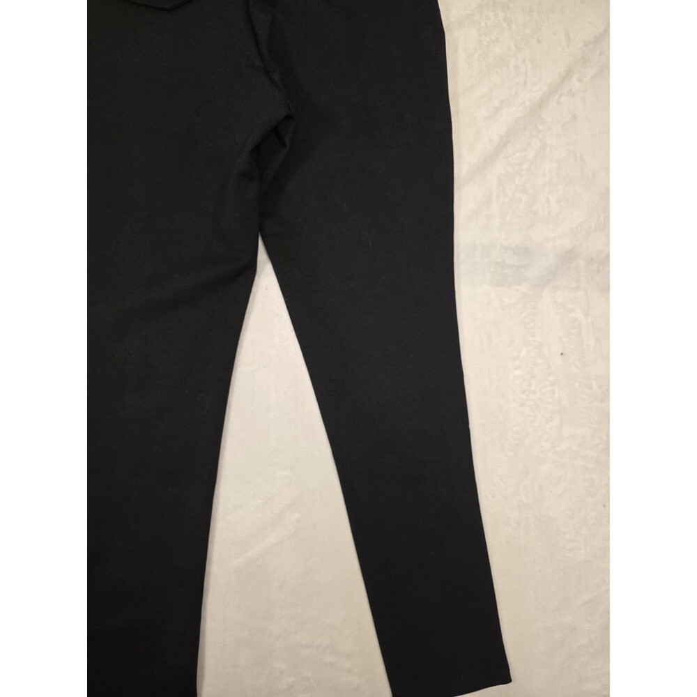 Conceited Black Dress Pants Button Flat Front Tapered Leg Solid Women - Picture 10 of 10